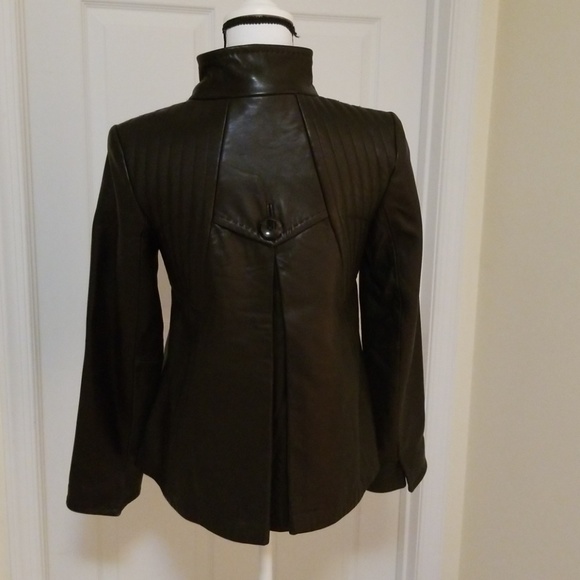 Ellen Tracy Soft Lambs Leather Black Jacket XS - Picture 3 of 8